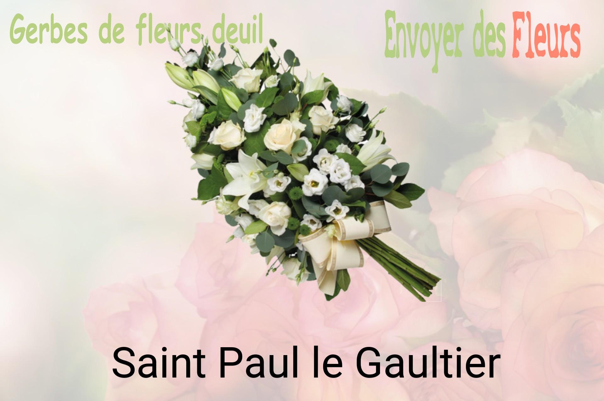 Gerbe de fleurs de deuil livrée à Saint-Paul-le-Gaultier